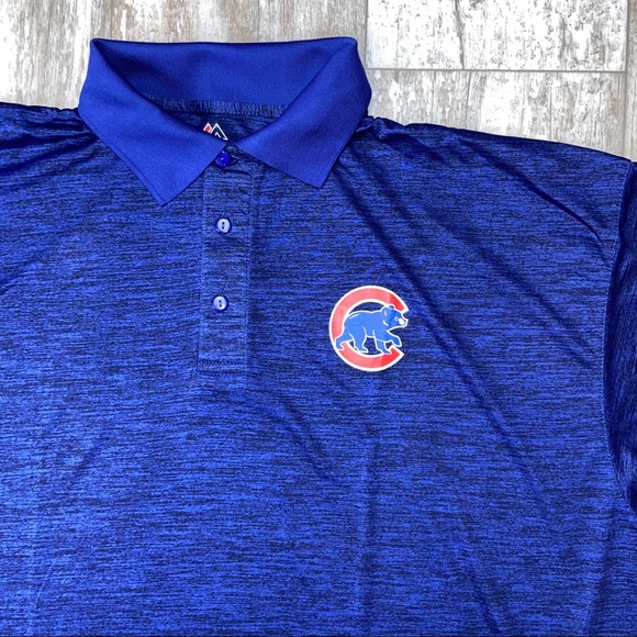 Majestic MLB Chicago Cubs Polo Big & Tall Shirt - Picture 5 of 8